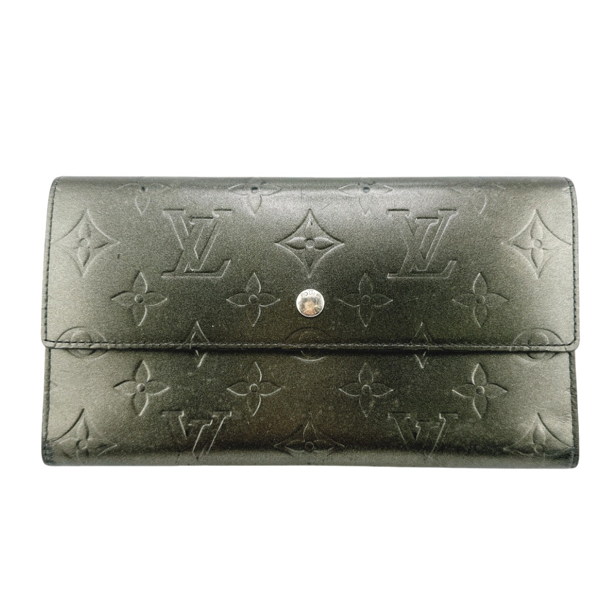 LOUIS VUITTON Tri-fold wallet M65102 Monogram mat Noir Monogram Porfeuil