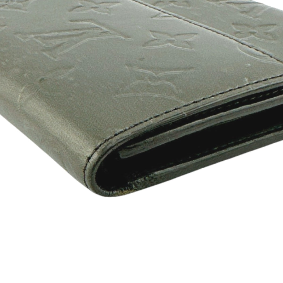 LOUIS VUITTON Tri-fold wallet M65102 Monogram mat Noir Monogram Porfeuil