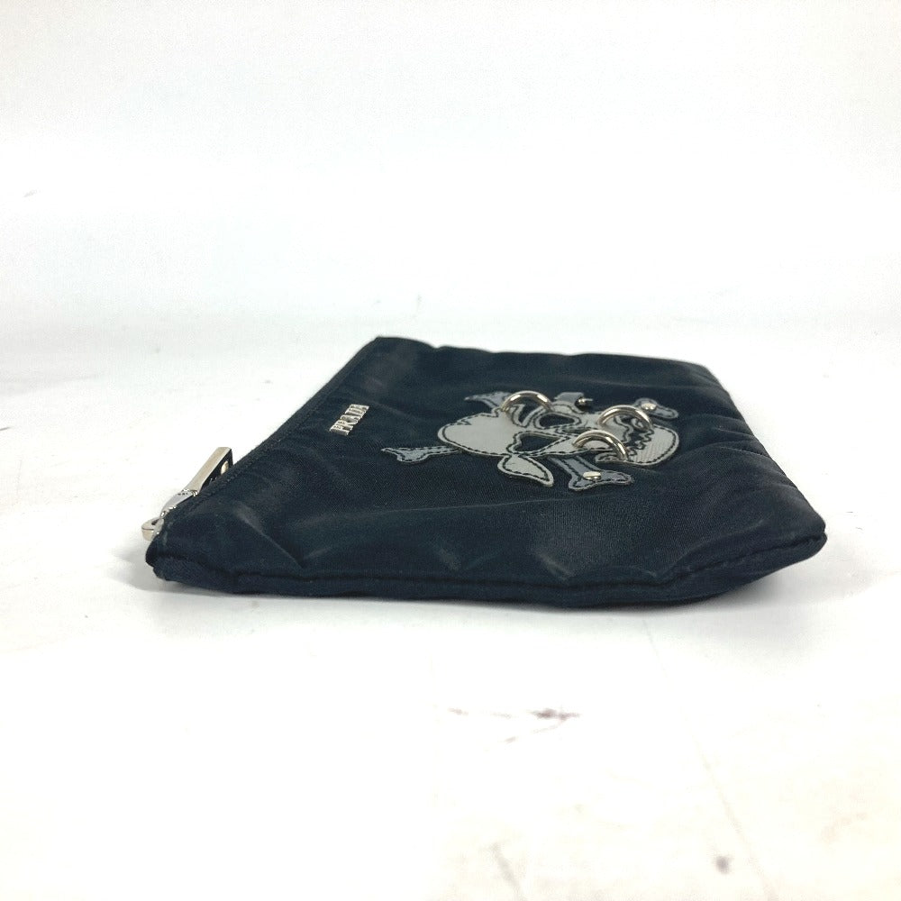PRADA Pouch 2M1214 Nylon black Makeup pouch Cosmetics Pouch Skull skull