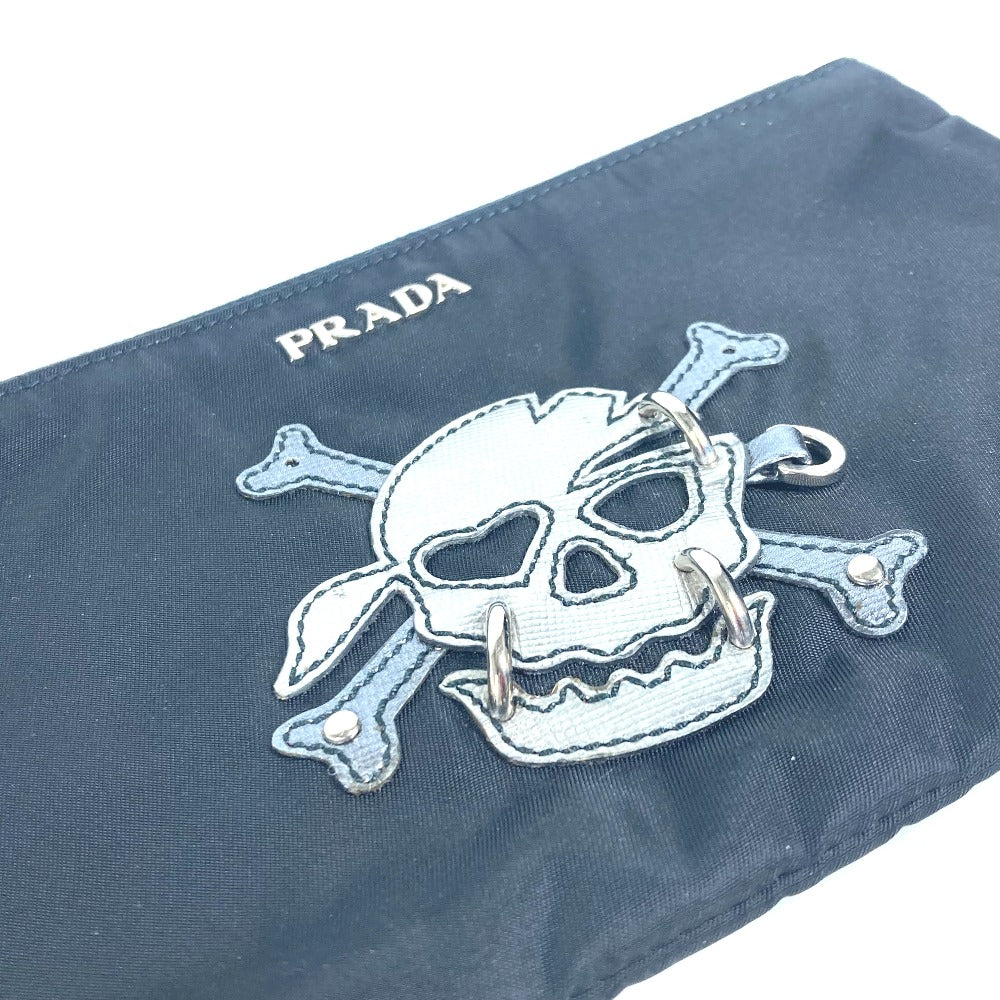 PRADA Pouch 2M1214 Nylon black Makeup pouch Cosmetics Pouch Skull skull