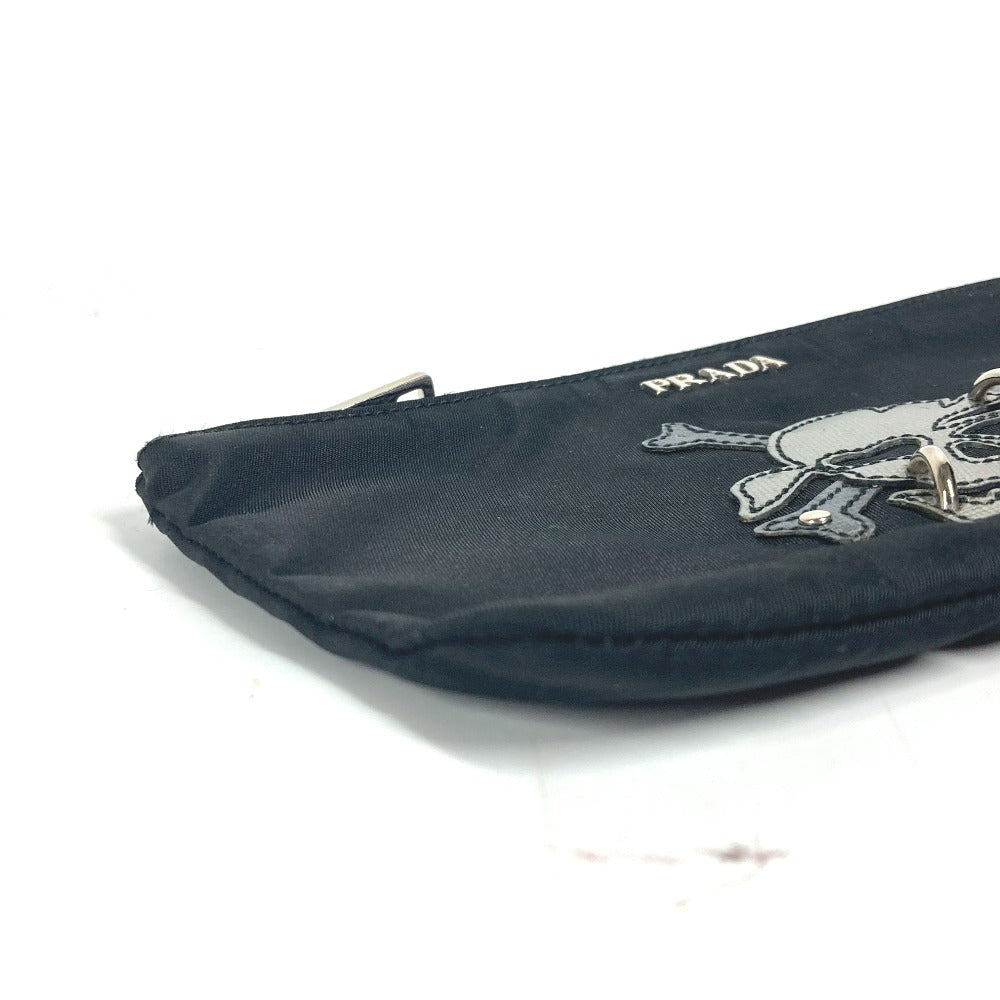 PRADA Pouch 2M1214 Nylon black Makeup pouch Cosmetics Pouch Skull skull