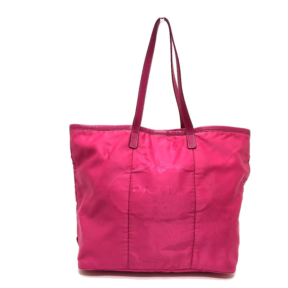 PRADA Tote Bag BR4634 Nylon / leather pink Gojaguard