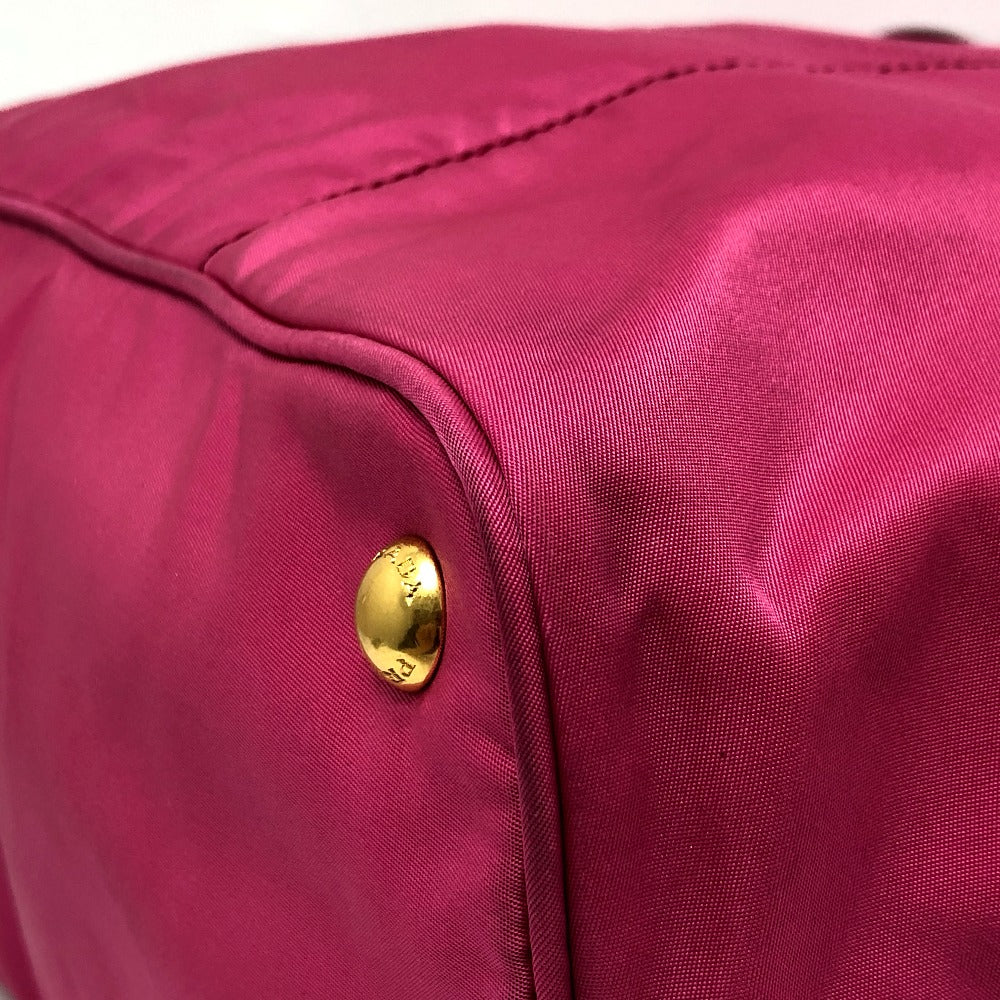PRADA Tote Bag BR4634 Nylon / leather pink Gojaguard