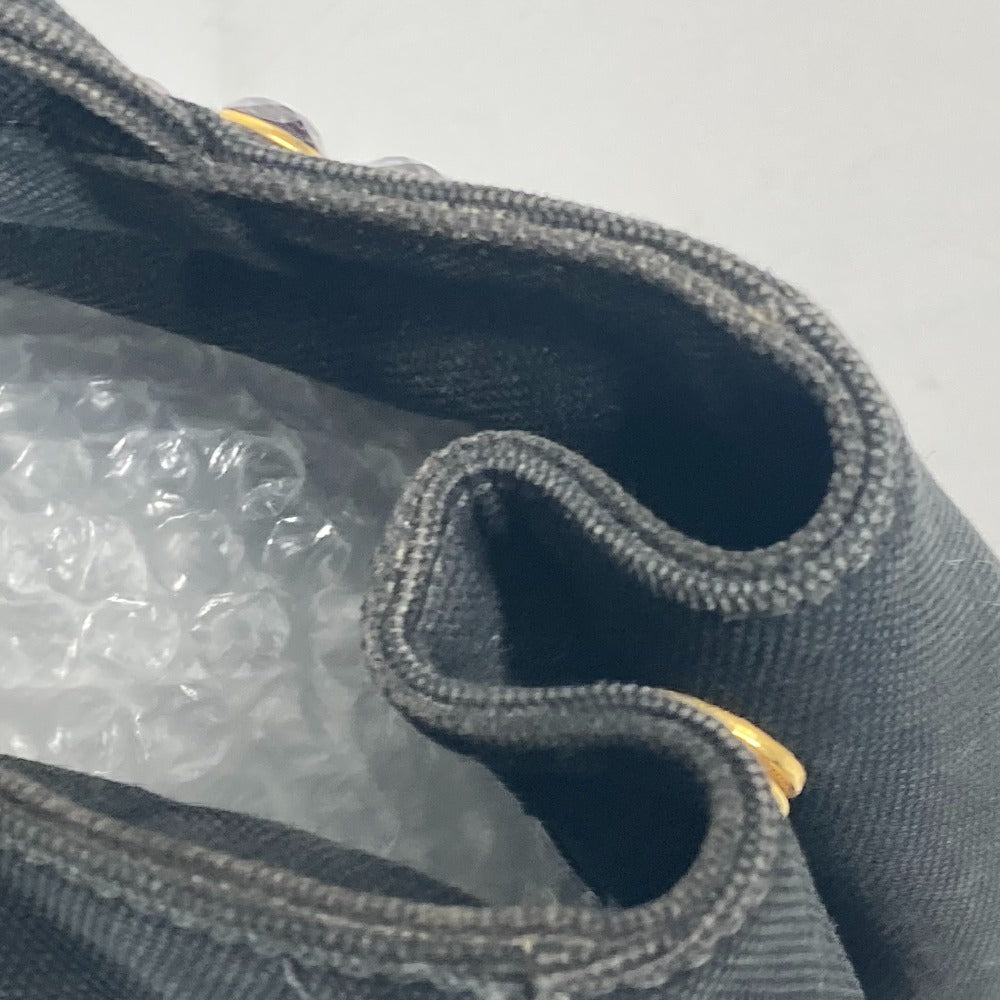 PRADA Tote Bag 1BG439 canvas black Crossbody Canapa S with Stones