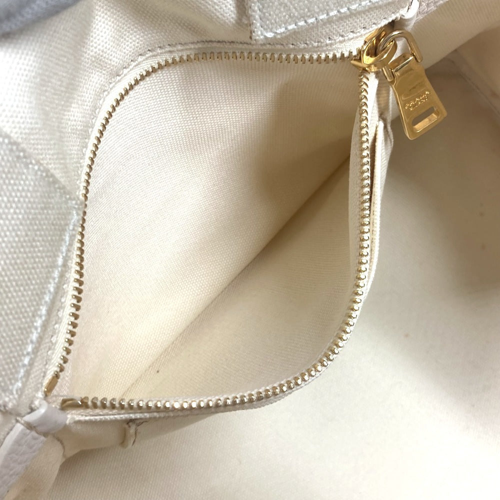 PRADA Tote Bag BN1877 canvas White type Canapa
