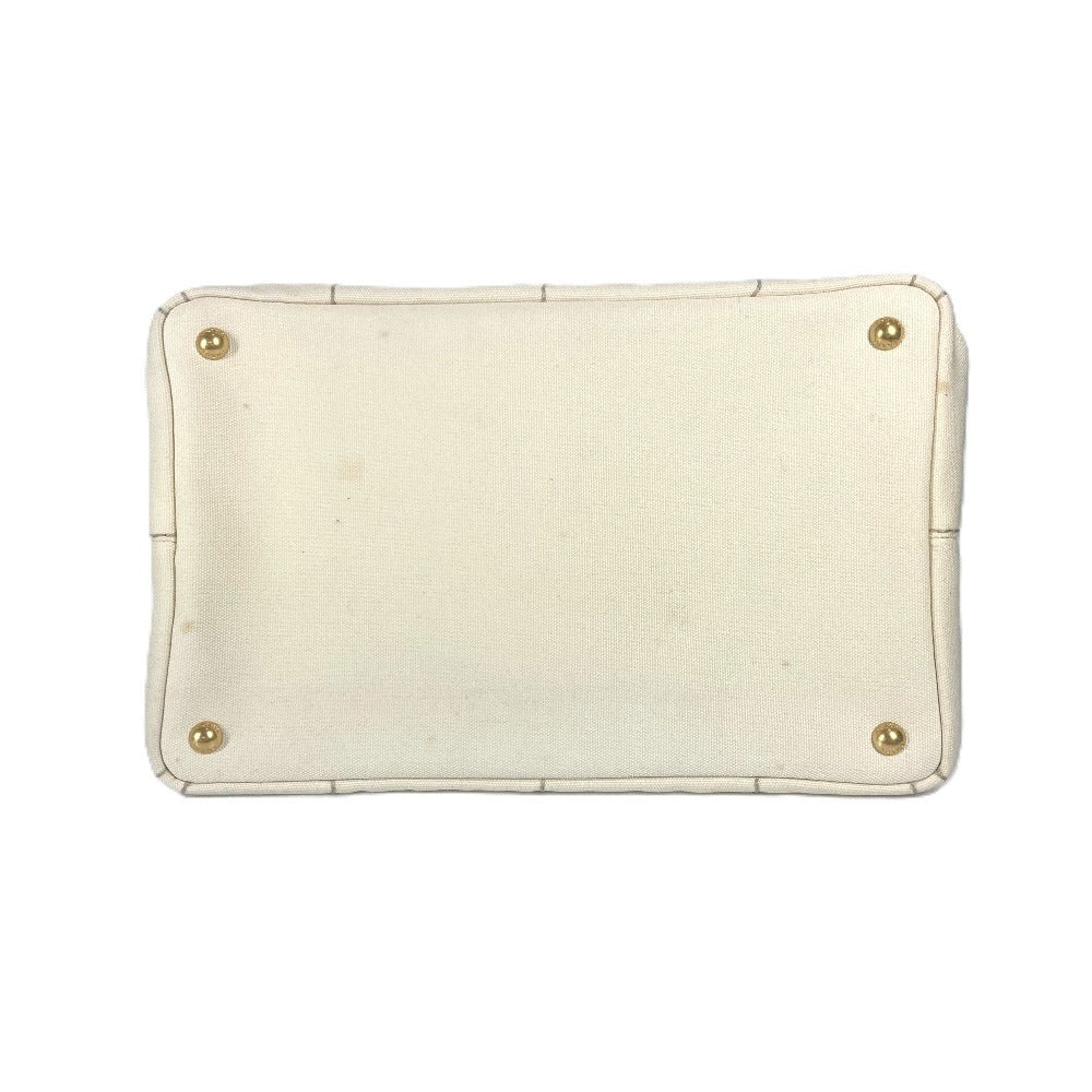 PRADA Tote Bag BN1877 canvas White type Canapa