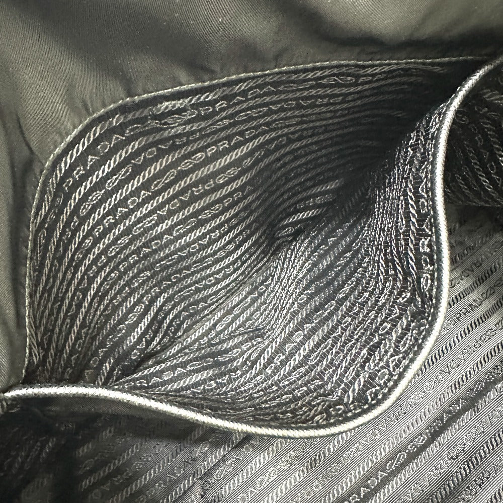 PRADA Tote Bag 1BG065 Nylon, Velour black Kaye trompe l'oeil