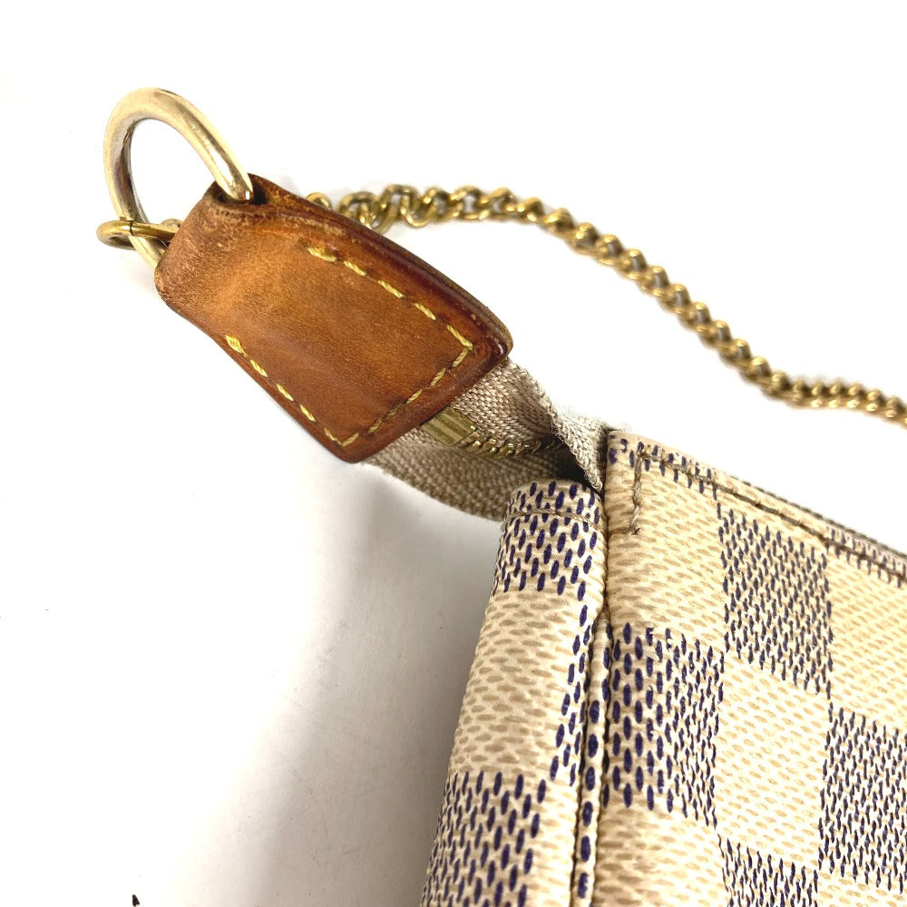 LOUIS VUITTON Handbag N58010 Damier Azur Canvas white Damier Azur Mini Pochette Accessoires