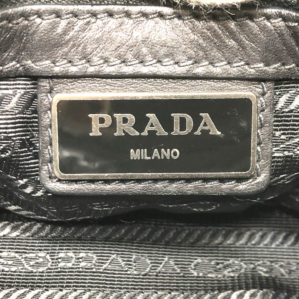 PRADA Shoulder Bag 2VH022 leather black Messenger