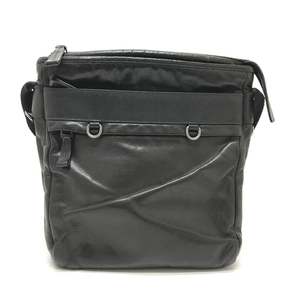 PRADA Shoulder Bag 2VH022 leather black Messenger