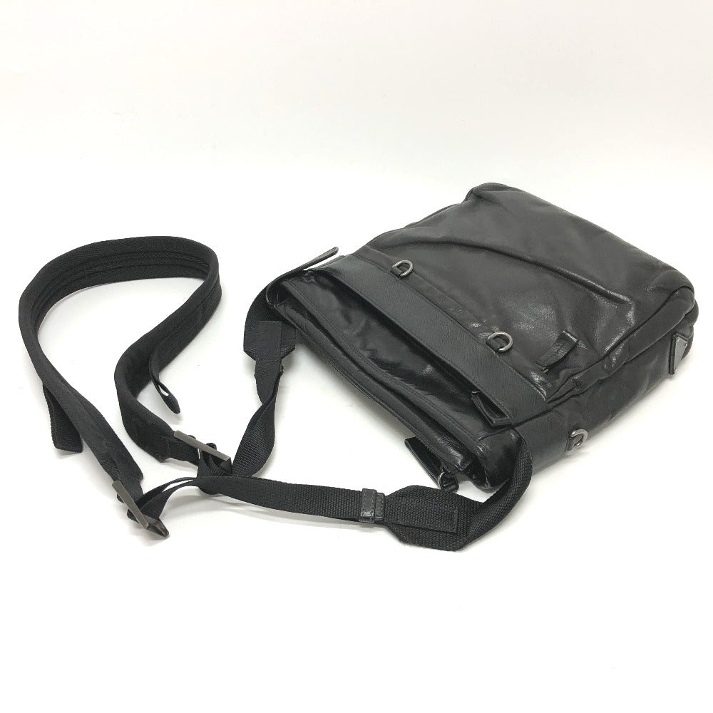 PRADA Shoulder Bag 2VH022 leather black Messenger