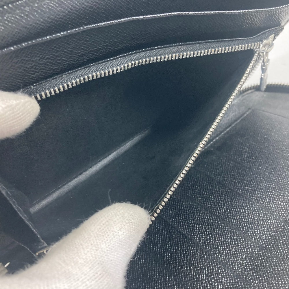 LOUIS VUITTON Long Wallet Purse M30652 Taiga Leather black Taiga Organizer Atoll