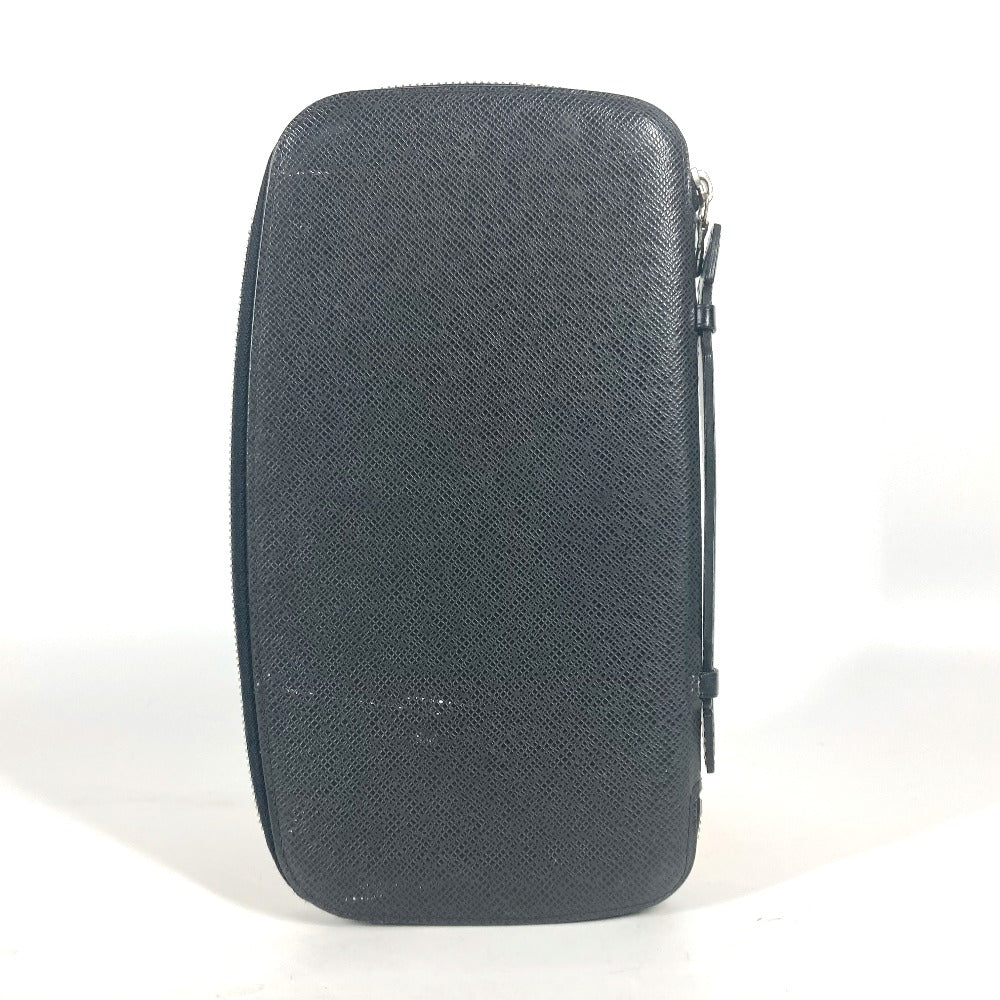 LOUIS VUITTON Long Wallet Purse M30652 Taiga Leather black Taiga Organizer Atoll