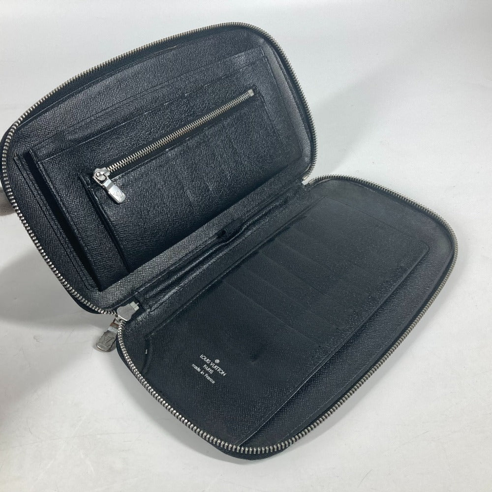 LOUIS VUITTON Long Wallet Purse M30652 Taiga Leather black Taiga Organizer Atoll