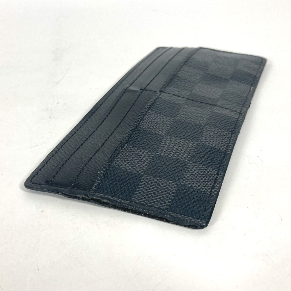 LOUIS VUITTON Card Case N63084 Damier Grafitto Canvas black Damier Grafitte Portefeuille Ron