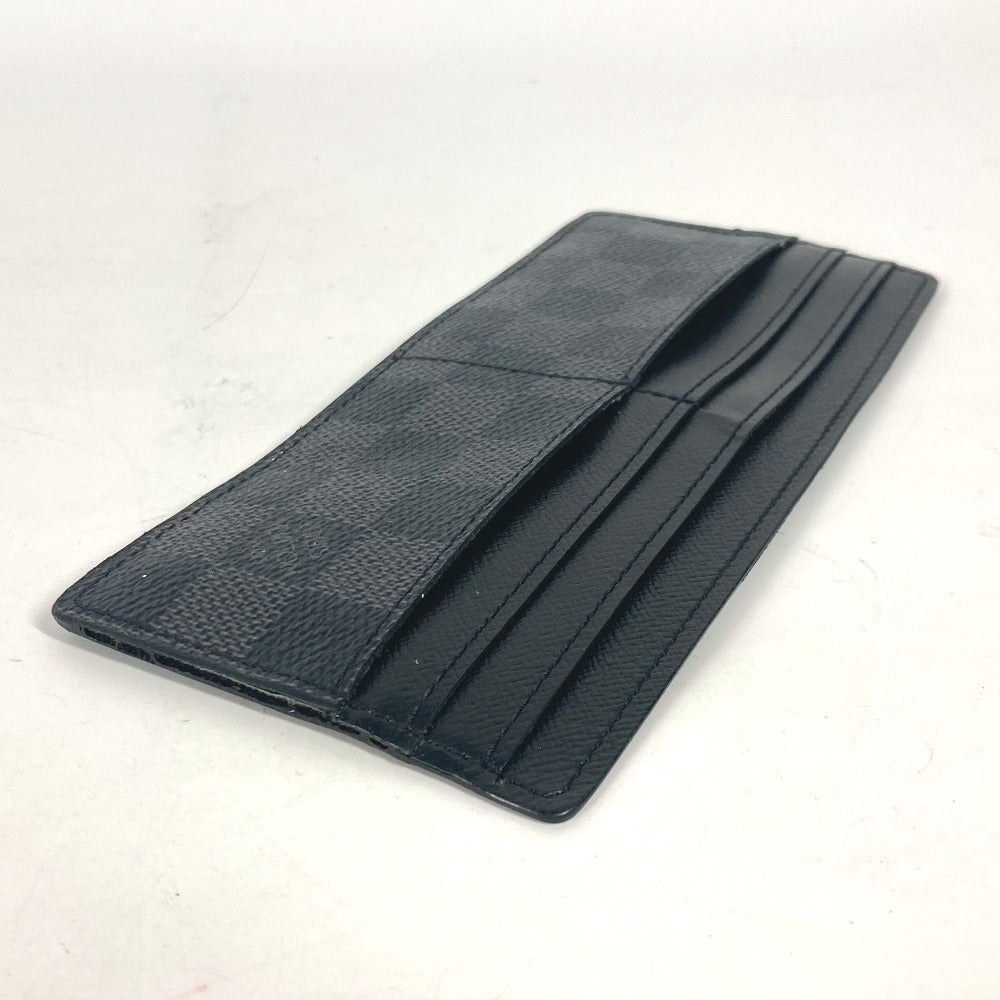 LOUIS VUITTON Card Case N63084 Damier Grafitto Canvas black Damier Grafitte Portefeuille Ron