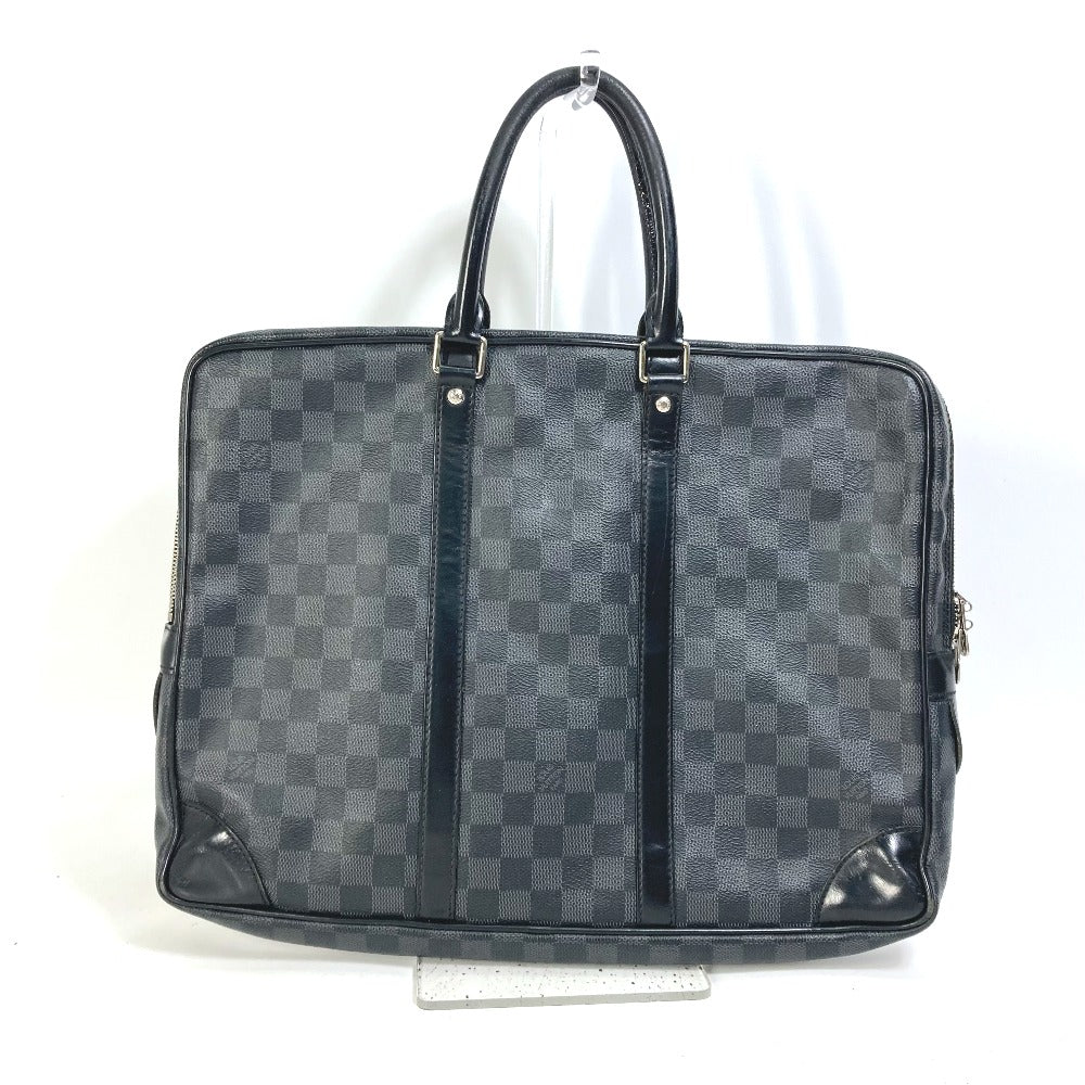 LOUIS VUITTON Business bag N41125 Damier Grafitto Canvas black Damier Grafitte Porto documan Voyage PDV