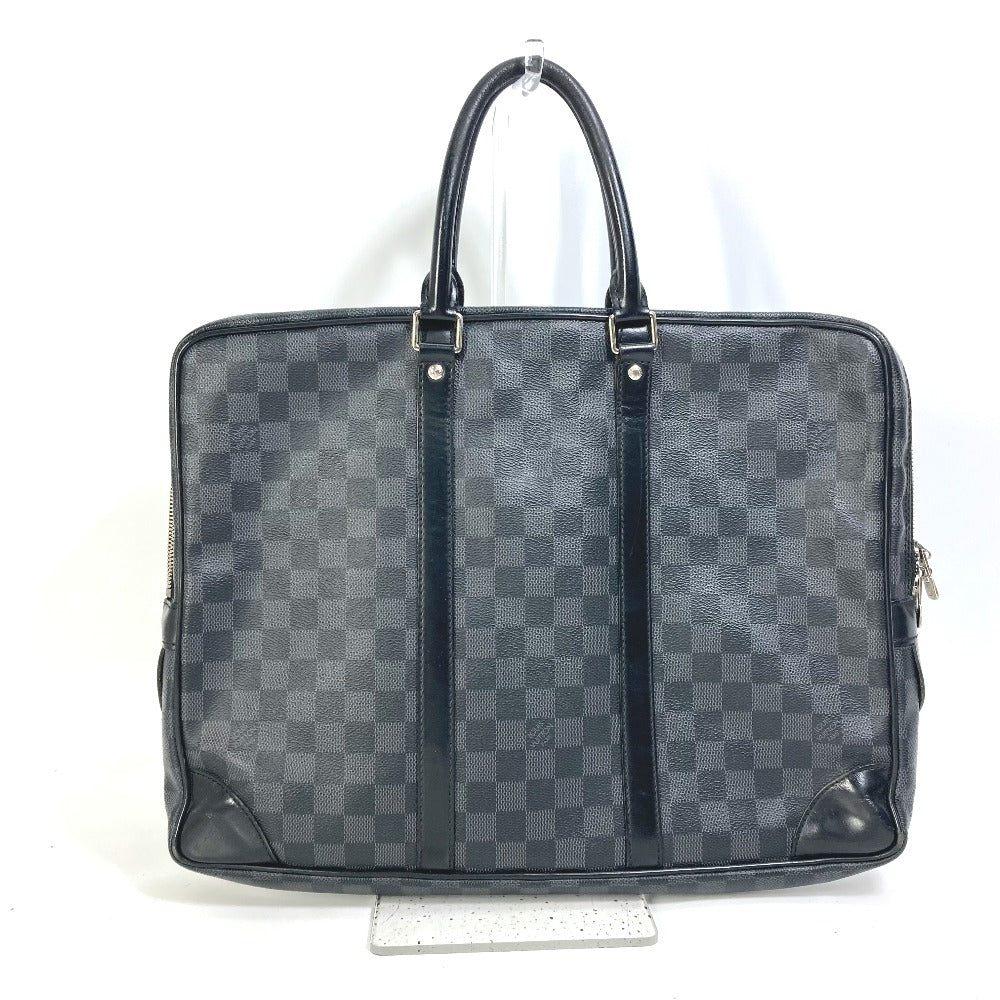 LOUIS VUITTON Business bag N41125 Damier Grafitto Canvas black Damier Grafitte Porto documan Voyage PDV