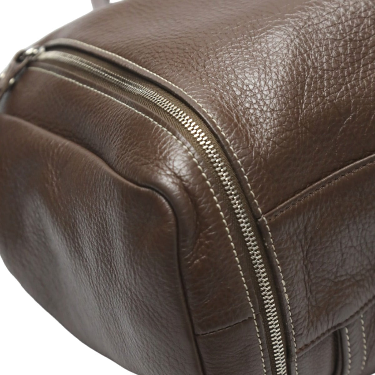 Longchamp Tote Bag Not specified Brown Handbag Long Shan Calfskin Women Used Authentic