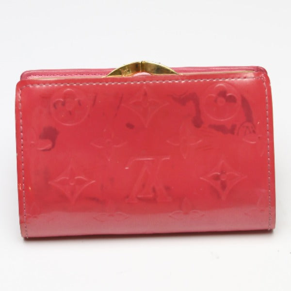 LOUIS VUITTON Bifold Wallet M9141F Monogram Vernis pink Vernis Gamaguchi Wallet With card pocket