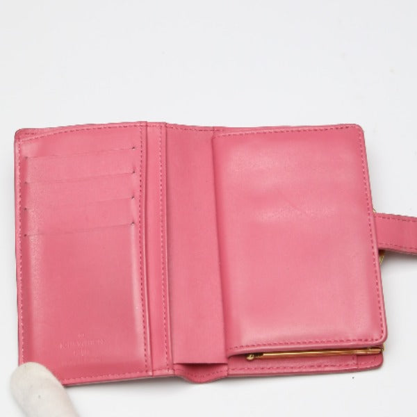 LOUIS VUITTON Bifold Wallet M9141F Monogram Vernis pink Vernis Gamaguchi Wallet With card pocket
