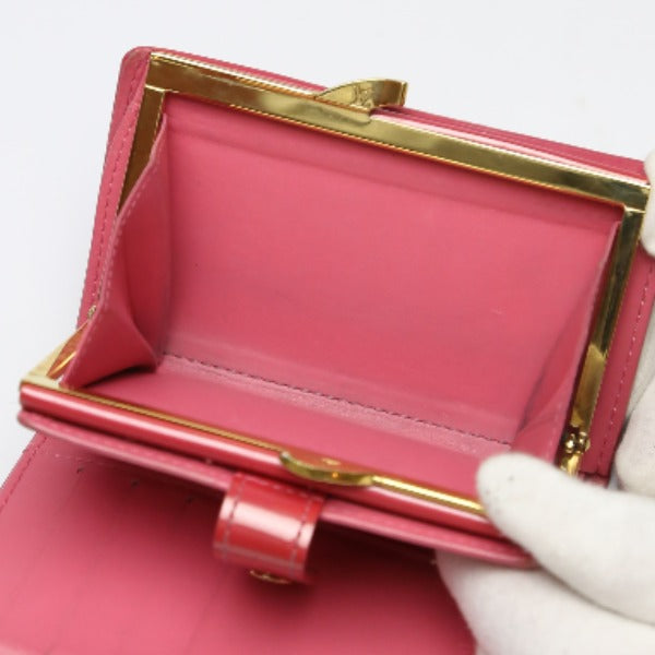 LOUIS VUITTON Bifold Wallet M9141F Monogram Vernis pink Vernis Gamaguchi Wallet With card pocket