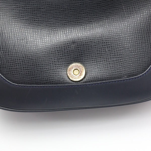 HUNTING WORLD Shoulder Bag leather Navy Crossbody Shoulder Bag Women Used Authentic