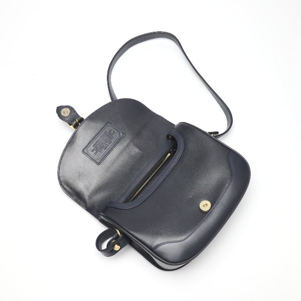 HUNTING WORLD Shoulder Bag leather Navy Crossbody Shoulder Bag Women Used Authentic