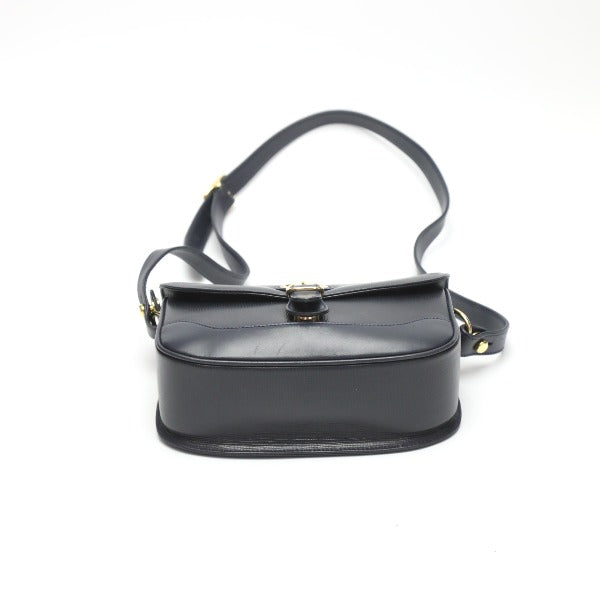 HUNTING WORLD Shoulder Bag leather Navy Crossbody Shoulder Bag Women Used Authentic