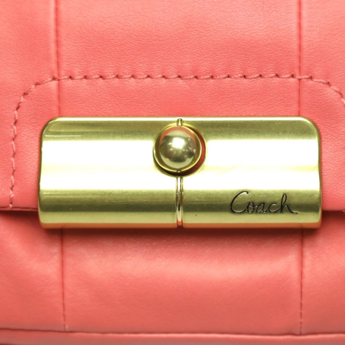 COACH Shoulder Bag 16931 leather pink 2WAYShoulder Bag leather hippie Christine Women Used Authentic