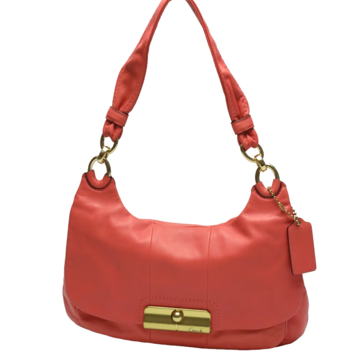 COACH Shoulder Bag 16931 leather pink 2WAYShoulder Bag leather hippie Christine Women Used Authentic