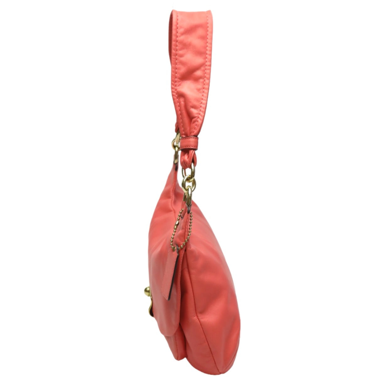 COACH Shoulder Bag 16931 leather pink 2WAYShoulder Bag leather hippie Christine Women Used Authentic