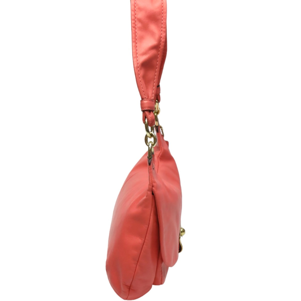 COACH Shoulder Bag 16931 leather pink 2WAYShoulder Bag leather hippie Christine Women Used Authentic