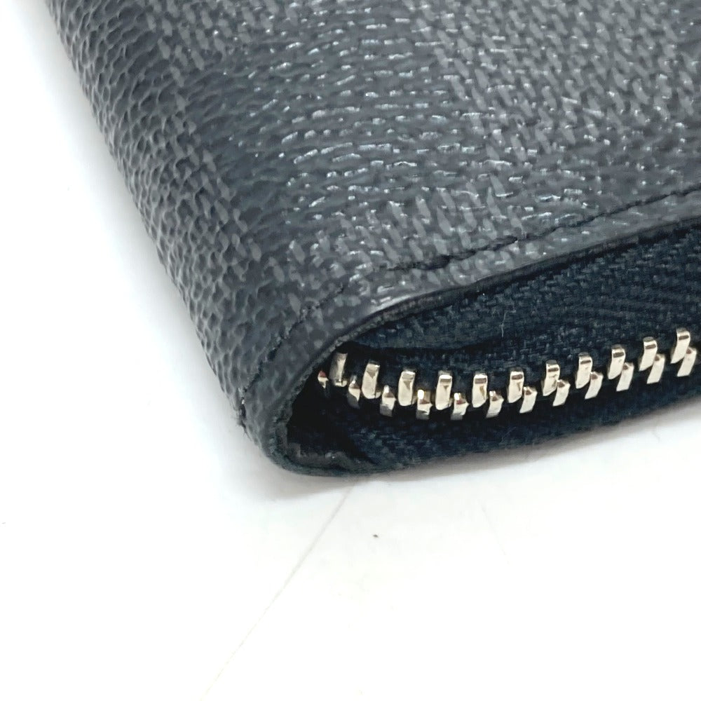 LOUIS VUITTON Long Wallet Purse N63095 Damier Grafitto Canvas black Zippy Wallet Vertical