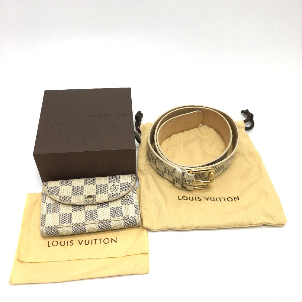 LOUIS VUITTON Waist bag M9835 Damier Azur Canvas white Saint Tulle Pochette Solo Women(Unisex) Used Authentic