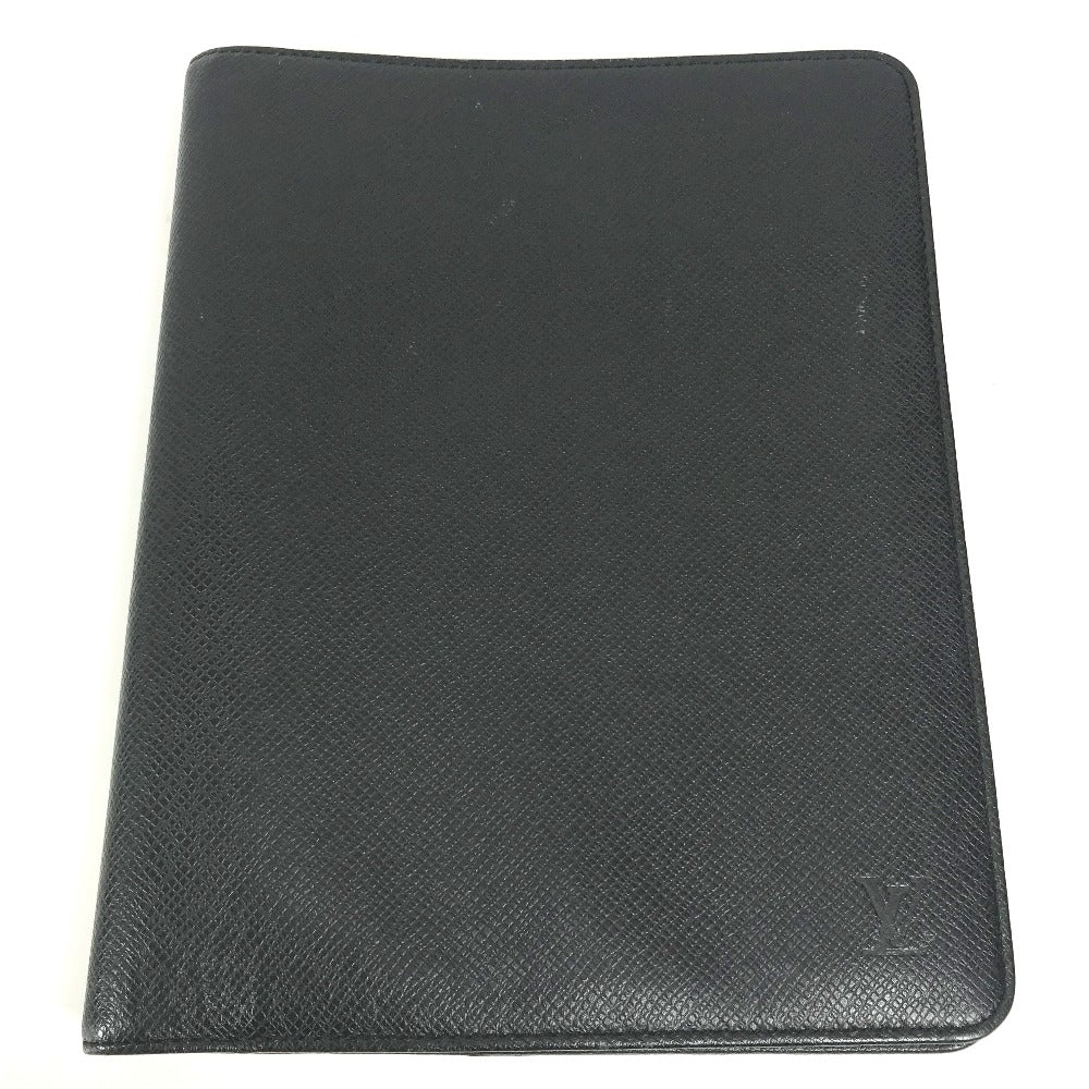 LOUIS VUITTON Note cover R20409 Taiga Leather black Taiga Agenda Bureau