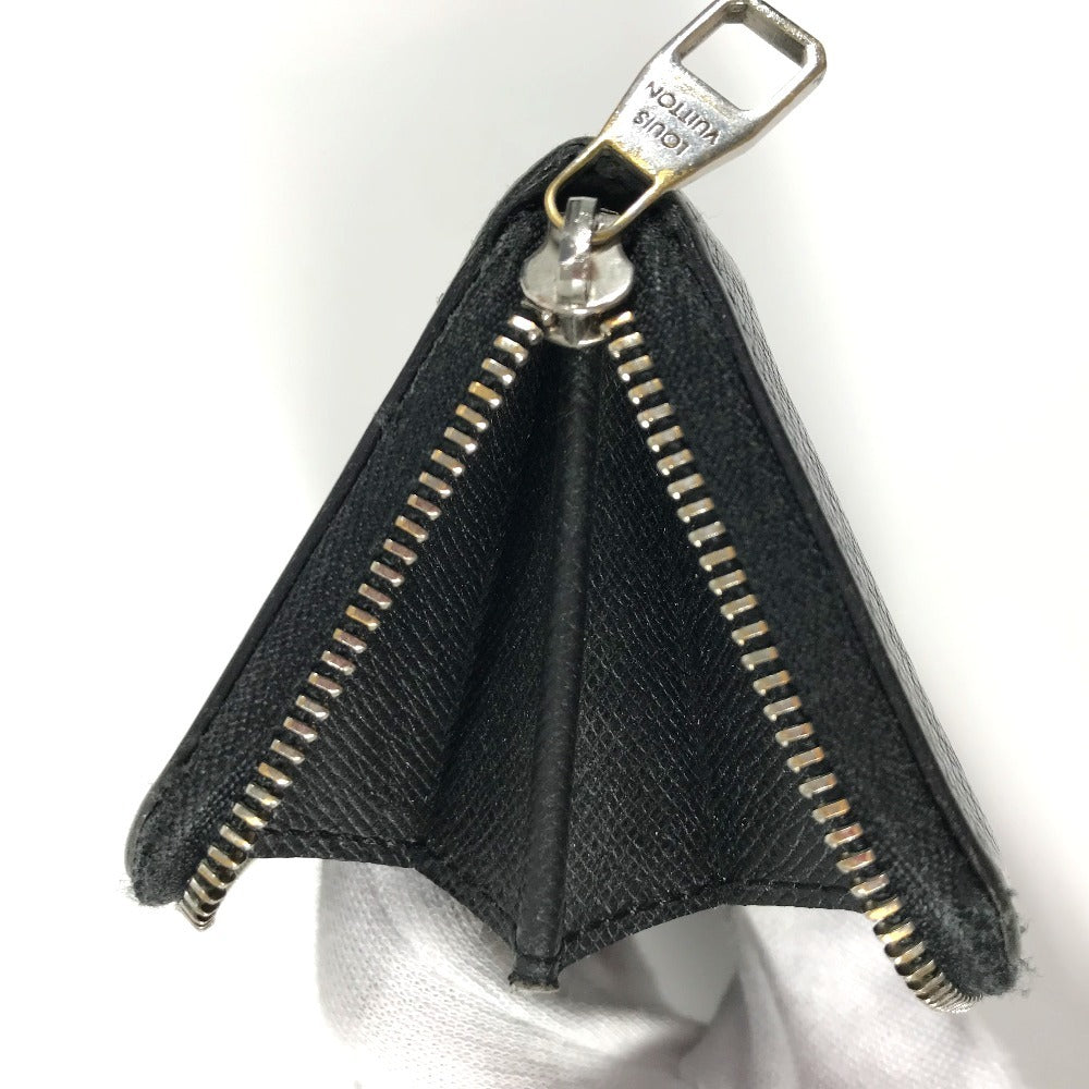 LOUIS VUITTON Coin case M32832 Taiga Leather black Taiga Zip around purse