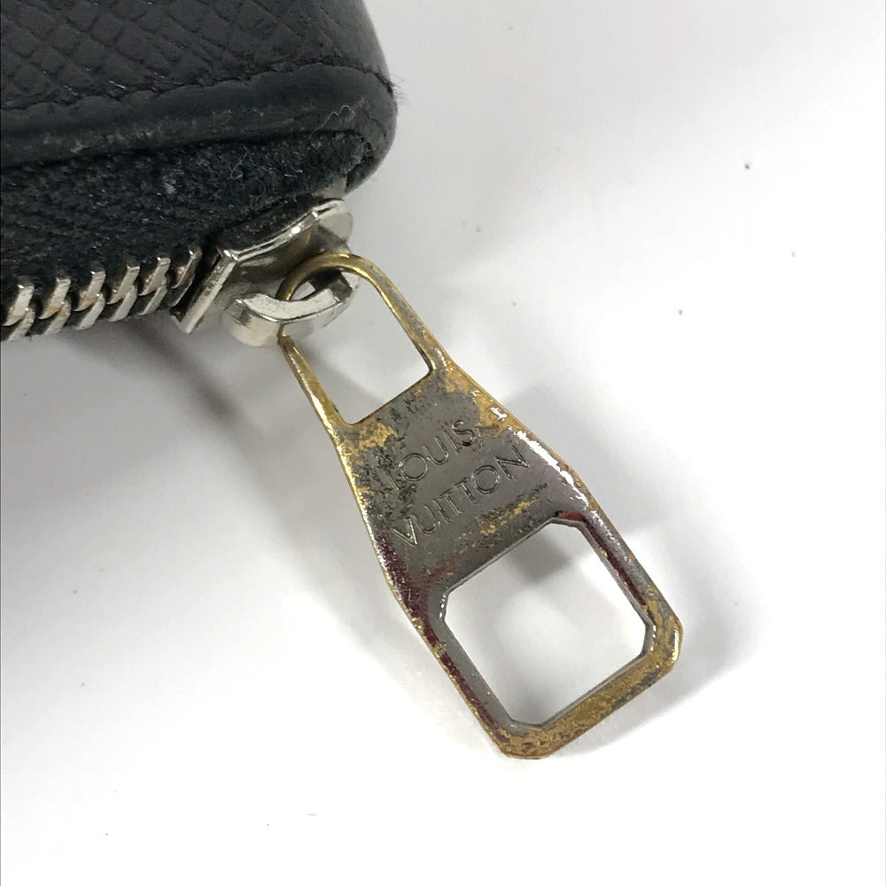 LOUIS VUITTON Coin case M32832 Taiga Leather black Taiga Zip around purse