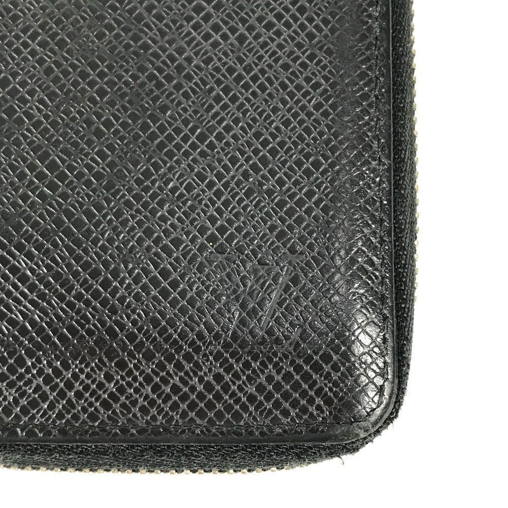 LOUIS VUITTON Coin case M32832 Taiga Leather black Taiga Zip around purse