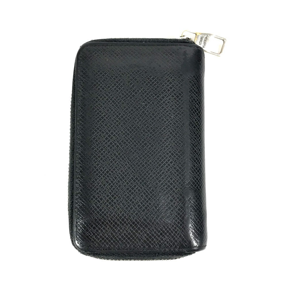 LOUIS VUITTON Coin case M32832 Taiga Leather black Taiga Zip around purse
