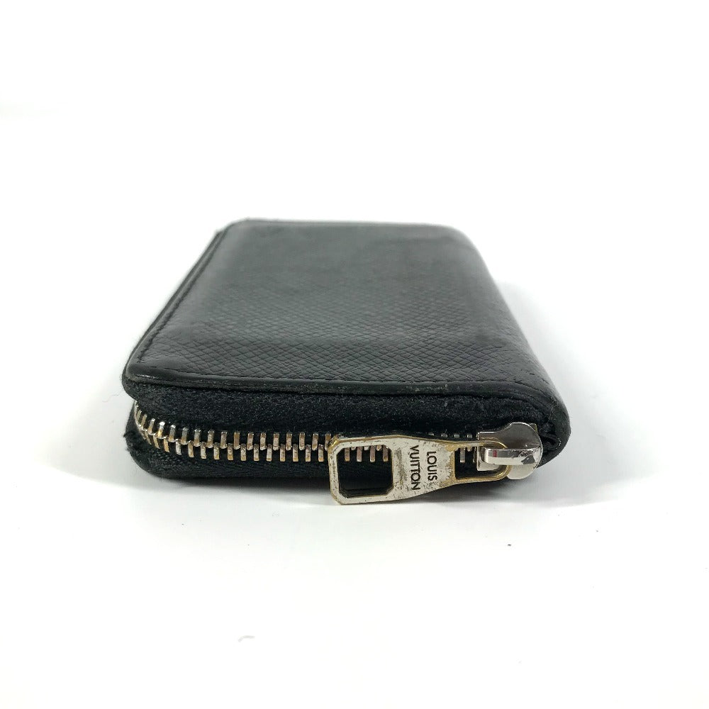 LOUIS VUITTON Coin case M32832 Taiga Leather black Taiga Zip around purse
