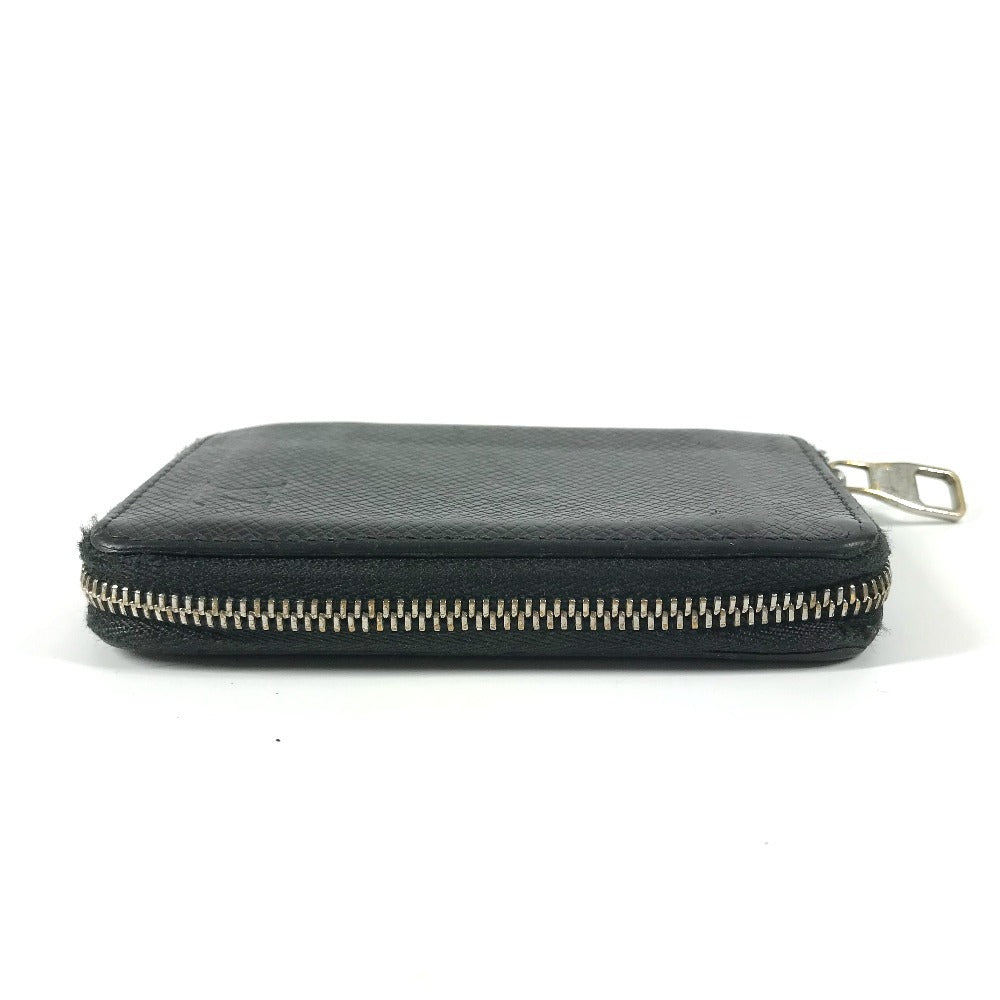 LOUIS VUITTON Coin case M32832 Taiga Leather black Taiga Zip around purse