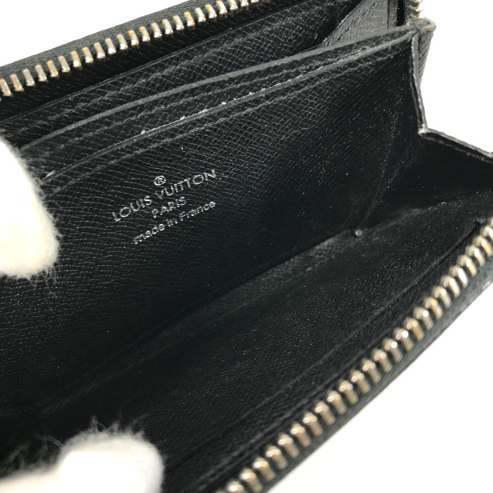 LOUIS VUITTON Coin case M32832 Taiga Leather black Taiga Zip around purse