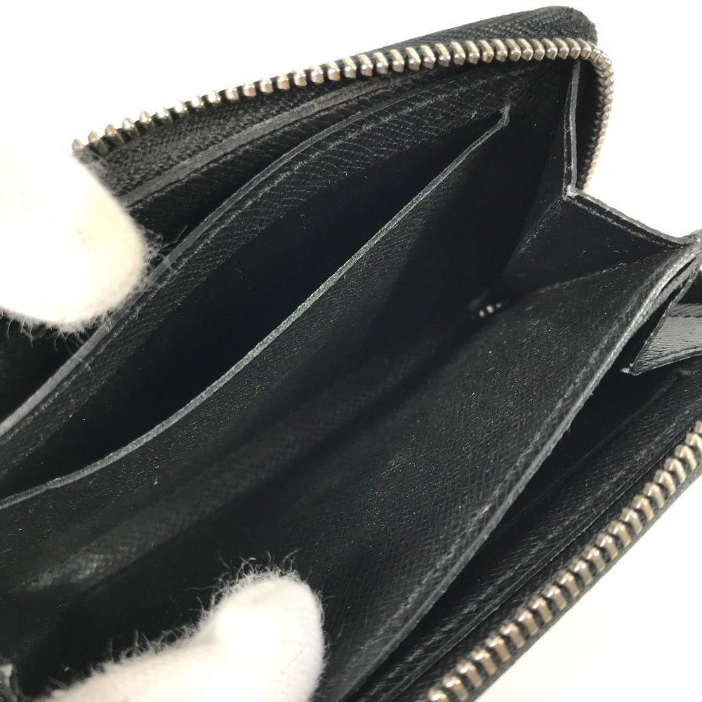 LOUIS VUITTON Coin case M32832 Taiga Leather black Taiga Zip around purse