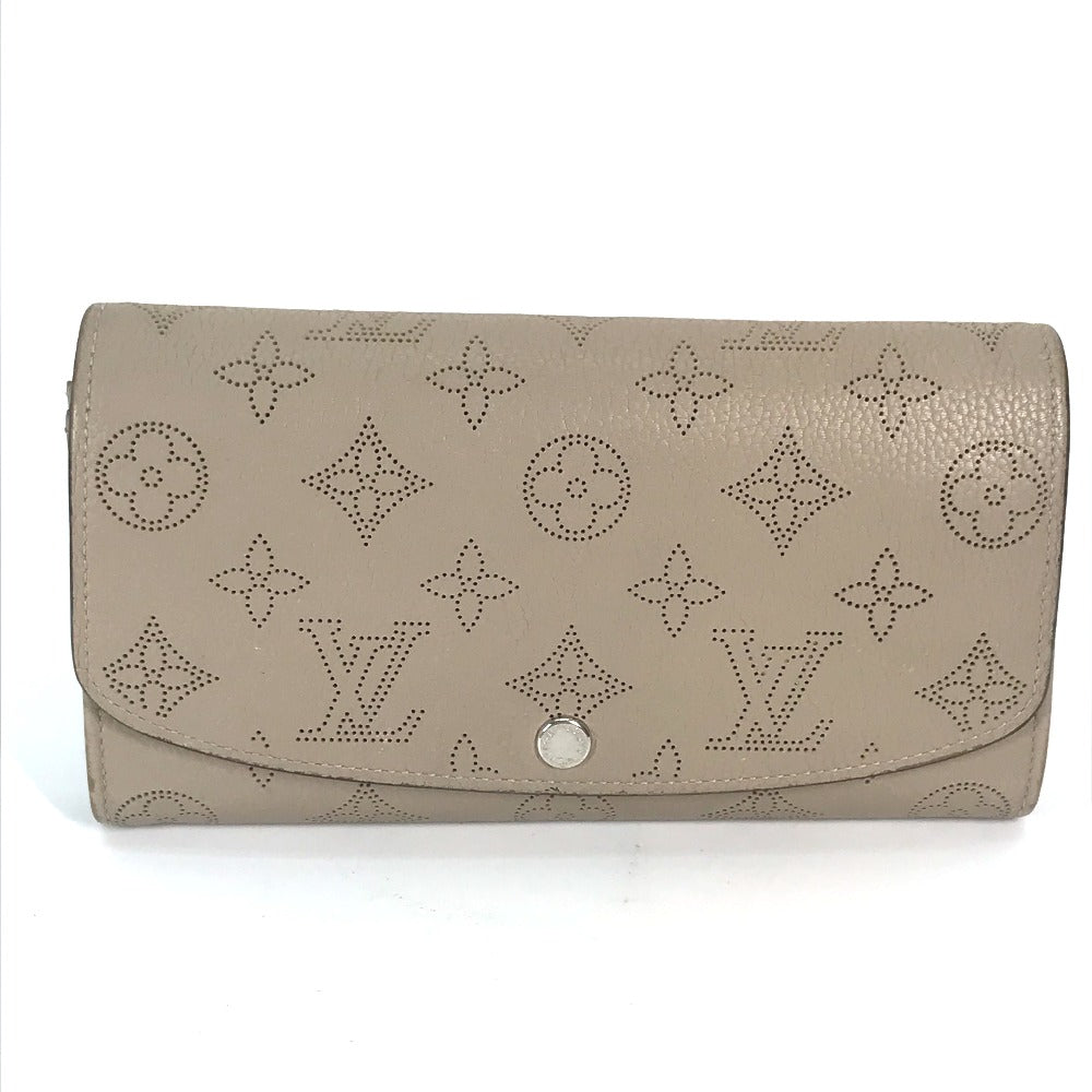 LOUIS VUITTON Long Wallet Purse M60144 Mahina leather beige Monogram Mahina Portefeuille Iris