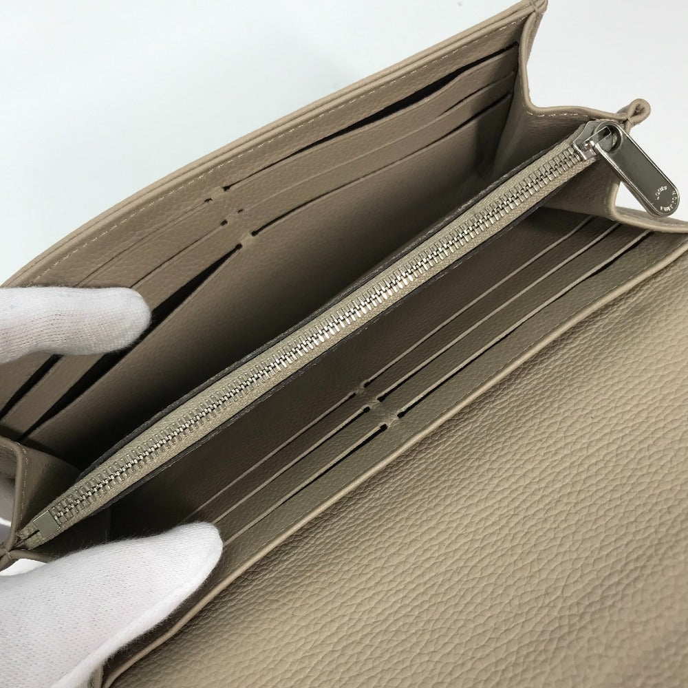 LOUIS VUITTON Long Wallet Purse M60144 Mahina leather beige Monogram Mahina Portefeuille Iris
