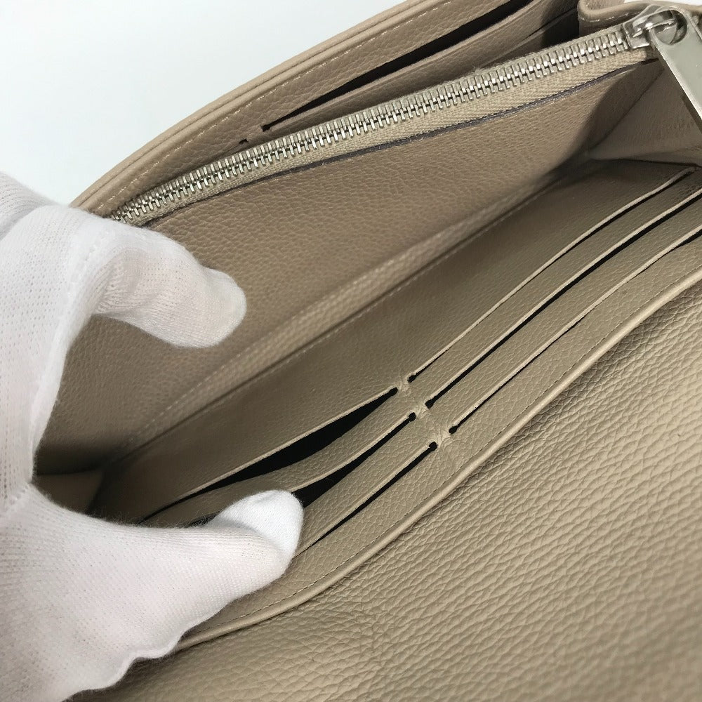 LOUIS VUITTON Long Wallet Purse M60144 Mahina leather beige Monogram Mahina Portefeuille Iris