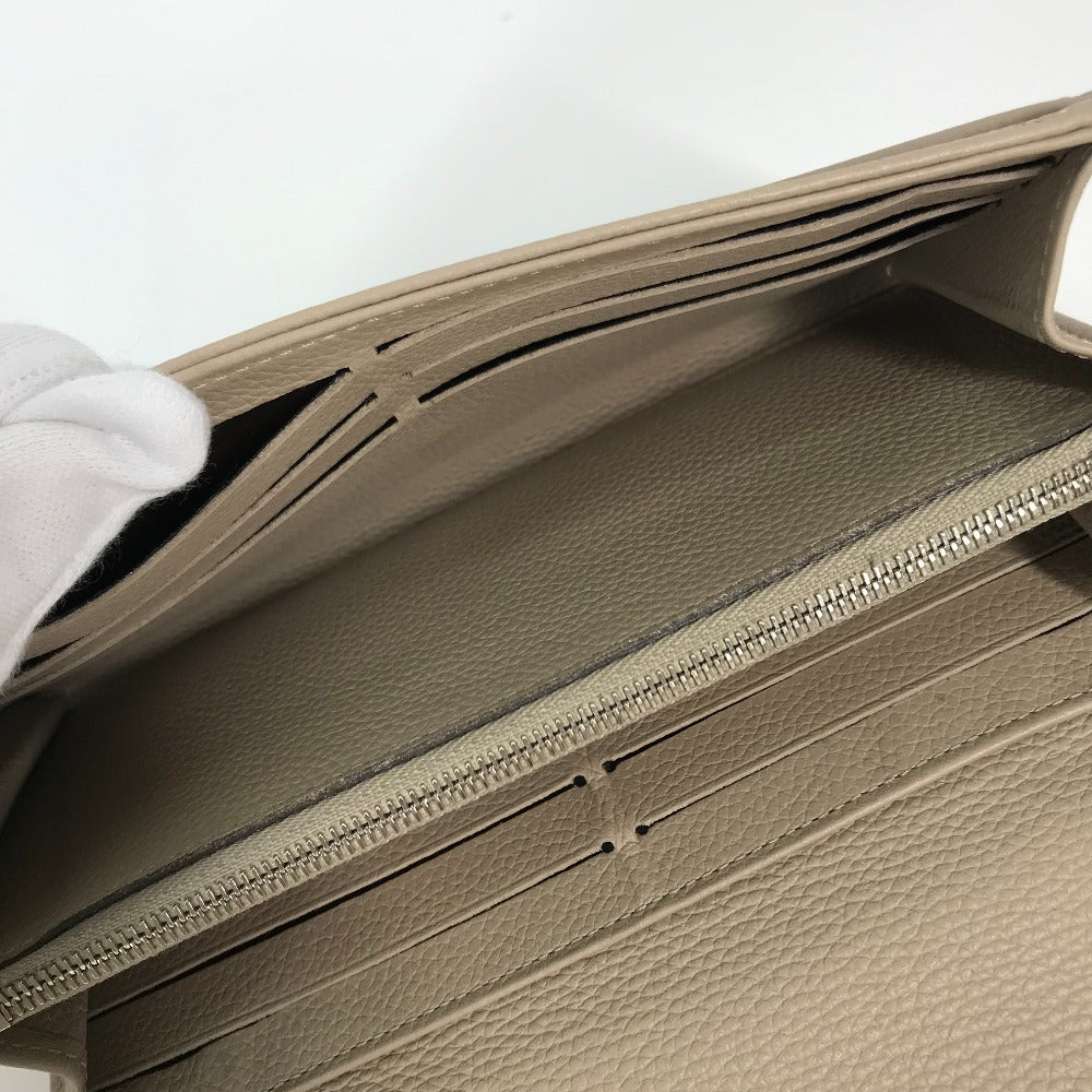 LOUIS VUITTON Long Wallet Purse M60144 Mahina leather beige Monogram Mahina Portefeuille Iris