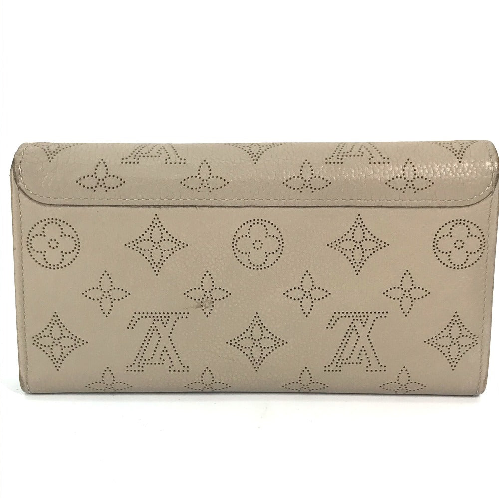 LOUIS VUITTON Long Wallet Purse M60144 Mahina leather beige Monogram Mahina Portefeuille Iris