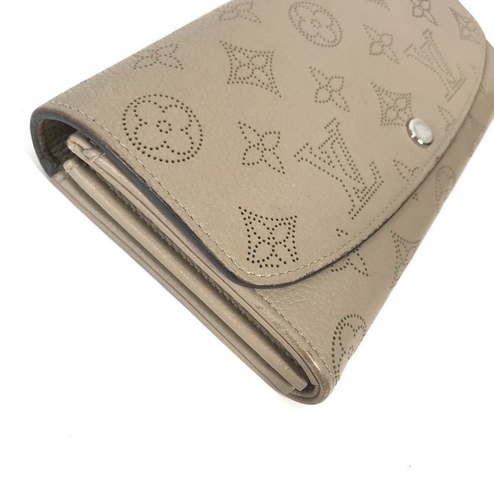 LOUIS VUITTON Long Wallet Purse M60144 Mahina leather beige Monogram Mahina Portefeuille Iris